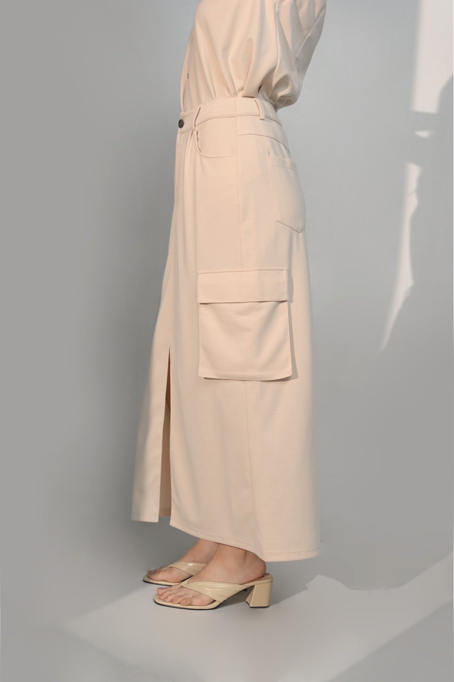 Chandler Maxi Skirt (Cream)