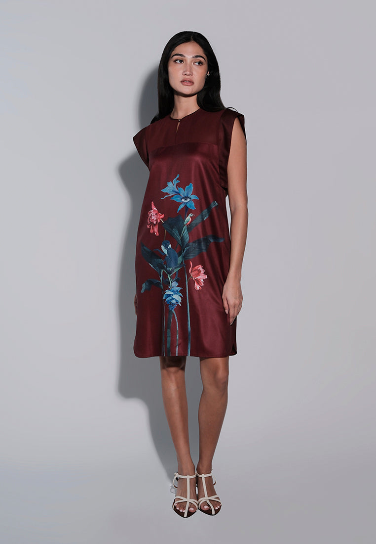Holiday 2025 Jamie Sleeveless Dress (Maroon)