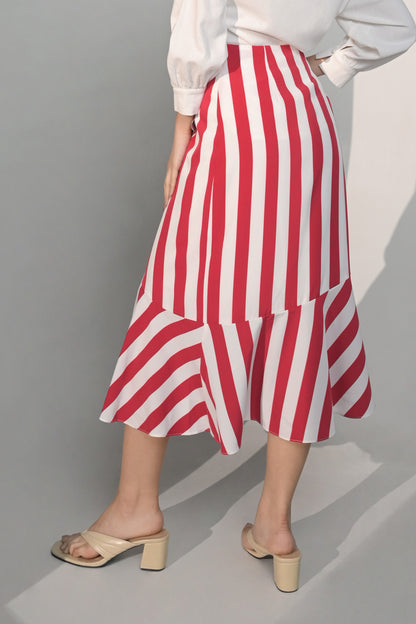Cillian Skirt (Red/White)