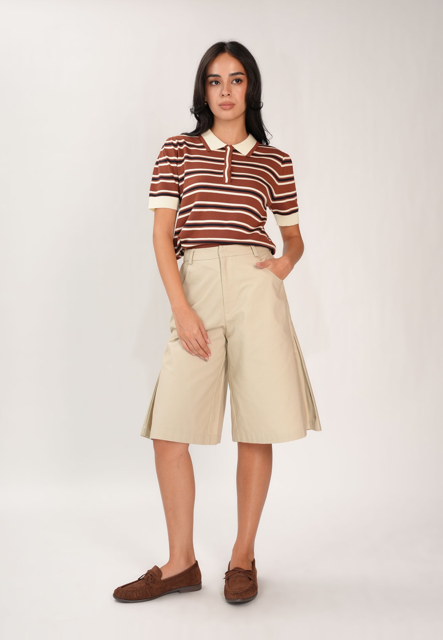 Fuzz Long Shorts (Light Khaki)