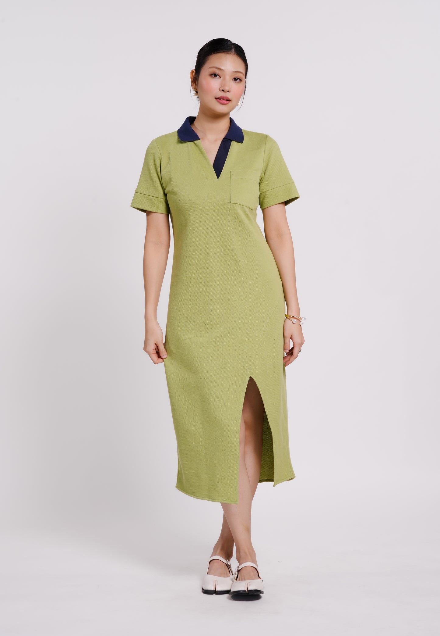Byron Short Sleeve Dress (Lime)