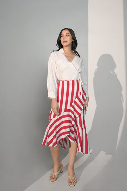 Cillian Skirt (Red/White)