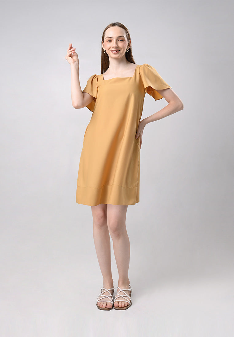 Don Short Sleeve Dress (Mustard)