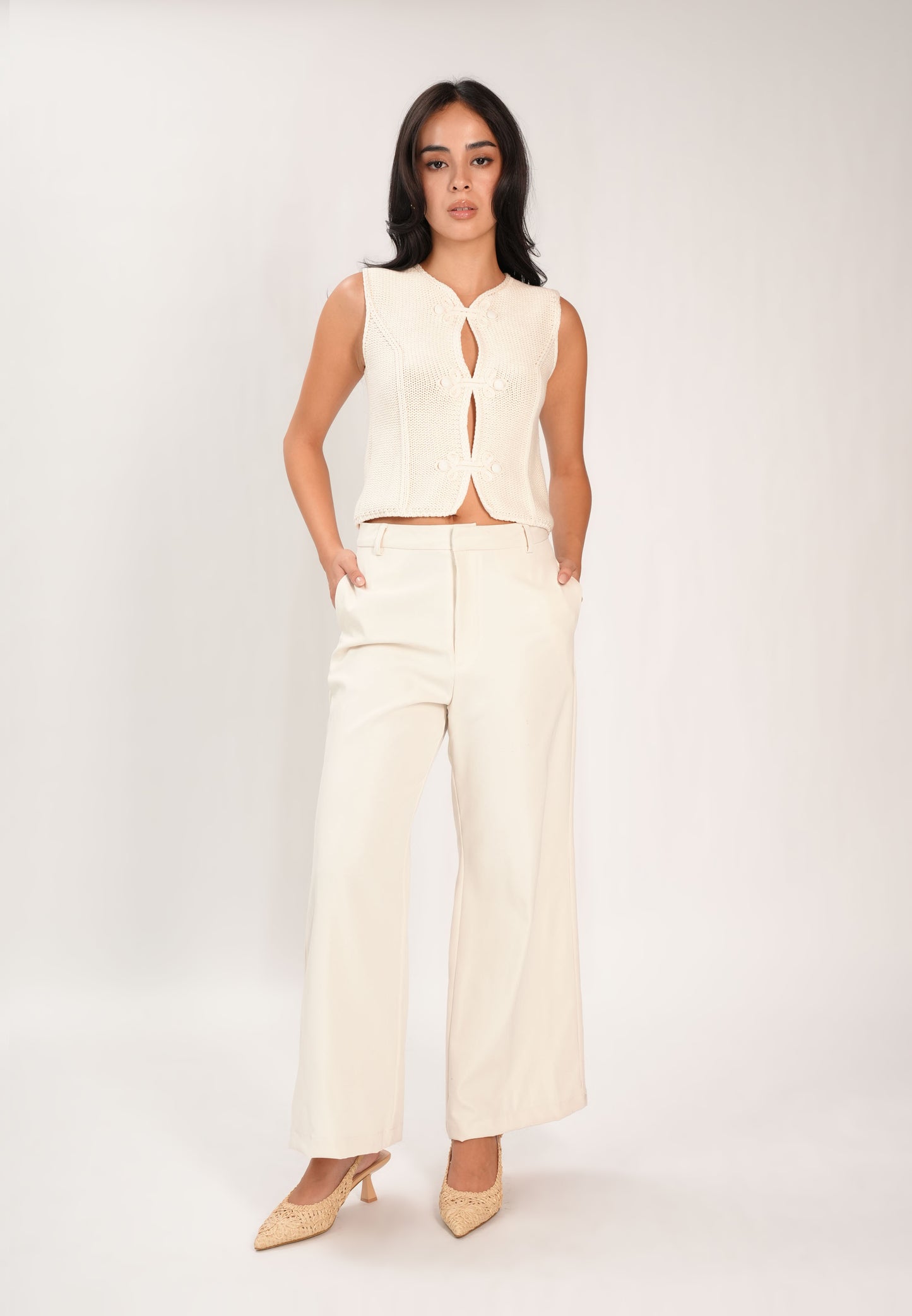 Frankey Sleeveless Top (Cream)