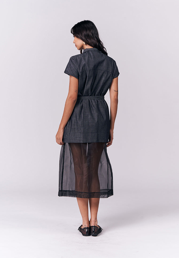 Idah Short Sleeve Dress (Black)