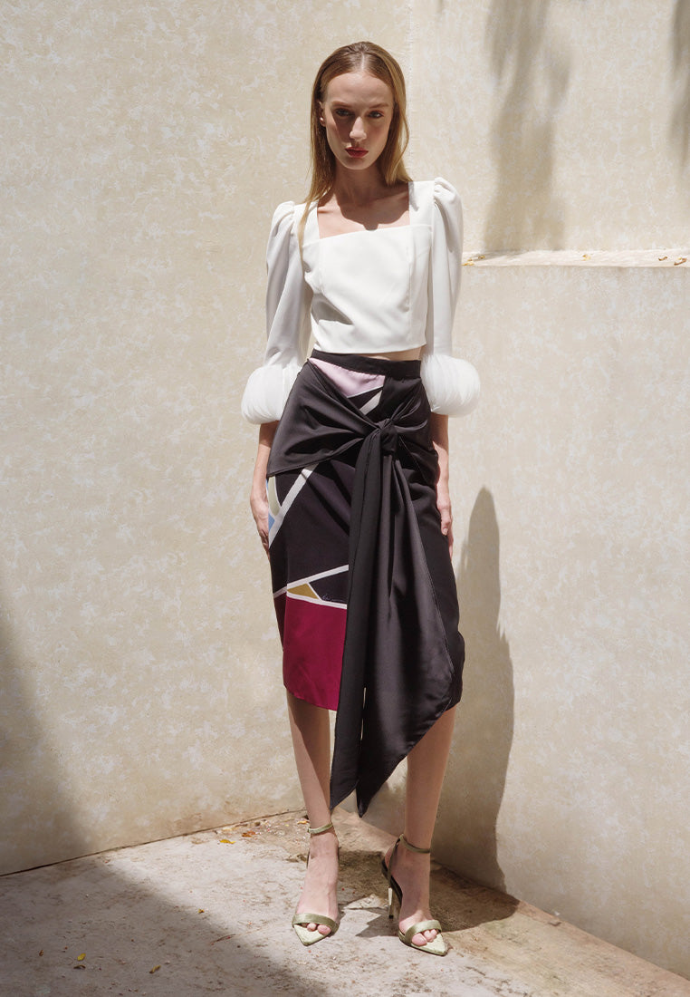 Plains & Prints X Michael Leyva Via Skirt (Printed Black)