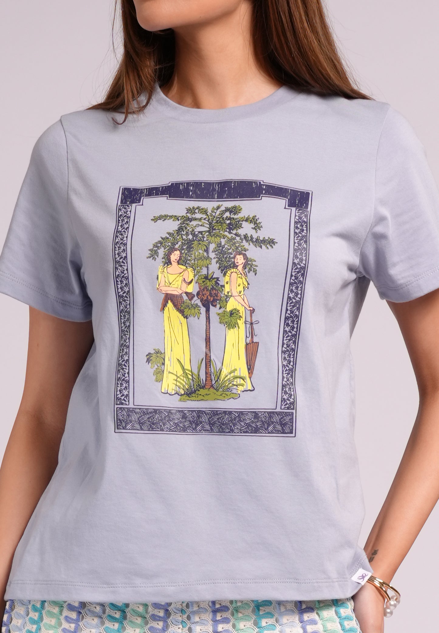 Summer Tees 2026 Amparo Short Sleeve Shirts Top (Lt.Blue)