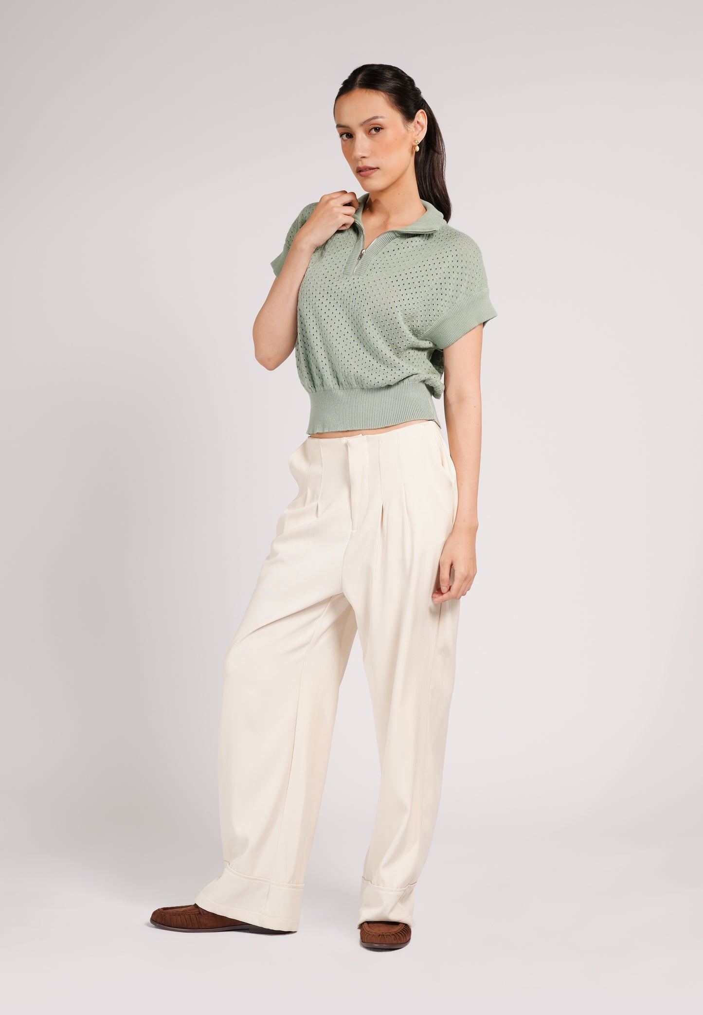 Cooper Extended Sleeve Top (Mint)