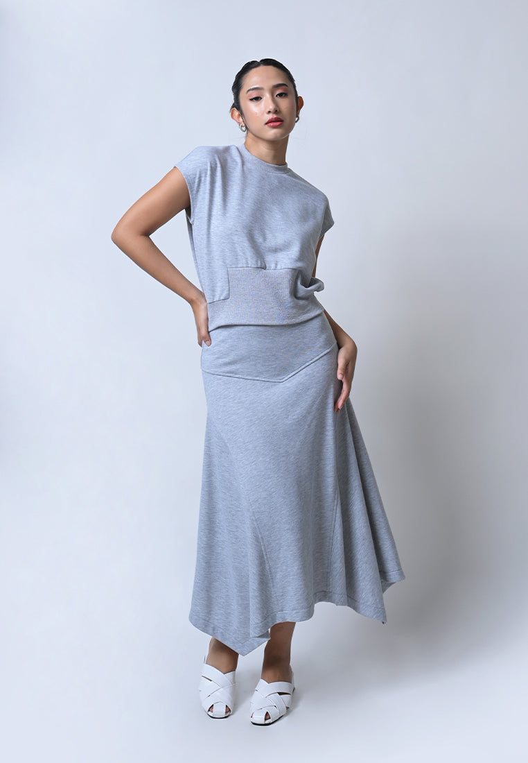 Ferris Short Sleeve Top (Gray)