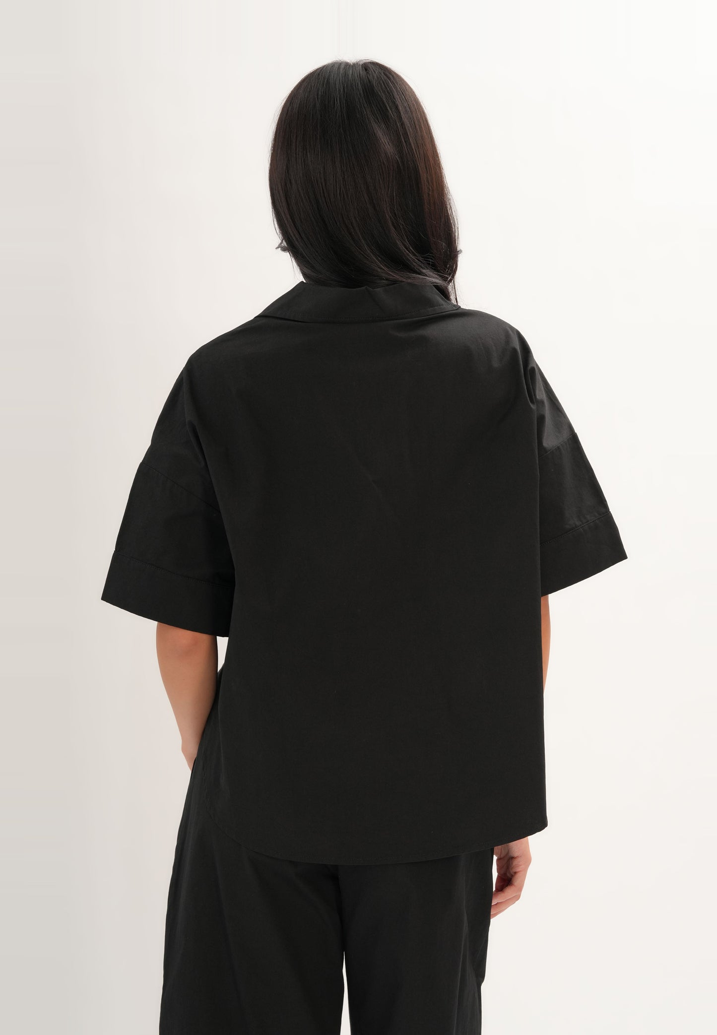 Foxy Quarter Sleeve Top (Black)