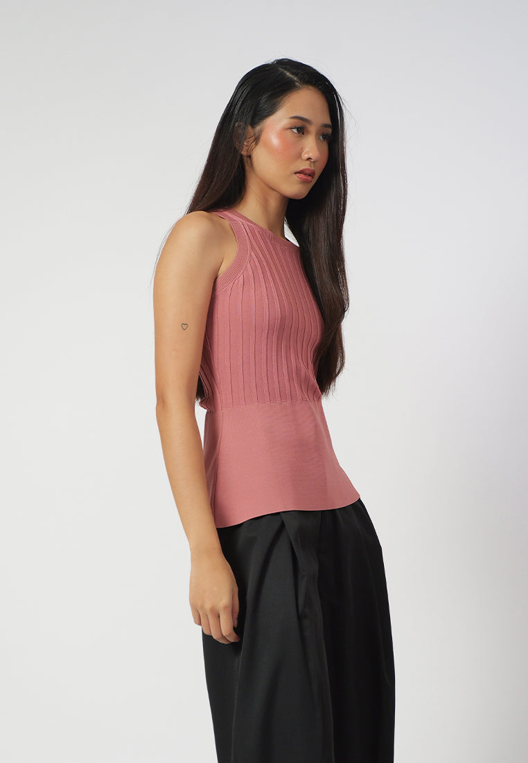 Raf Inez Sleeveless Top (Dark Rose)