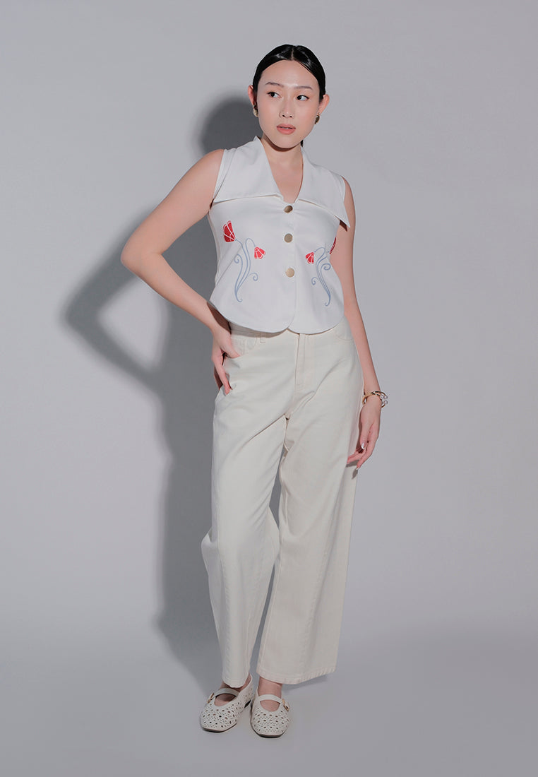 Holiday 2025 Jagged Barrel Pants (Off White)