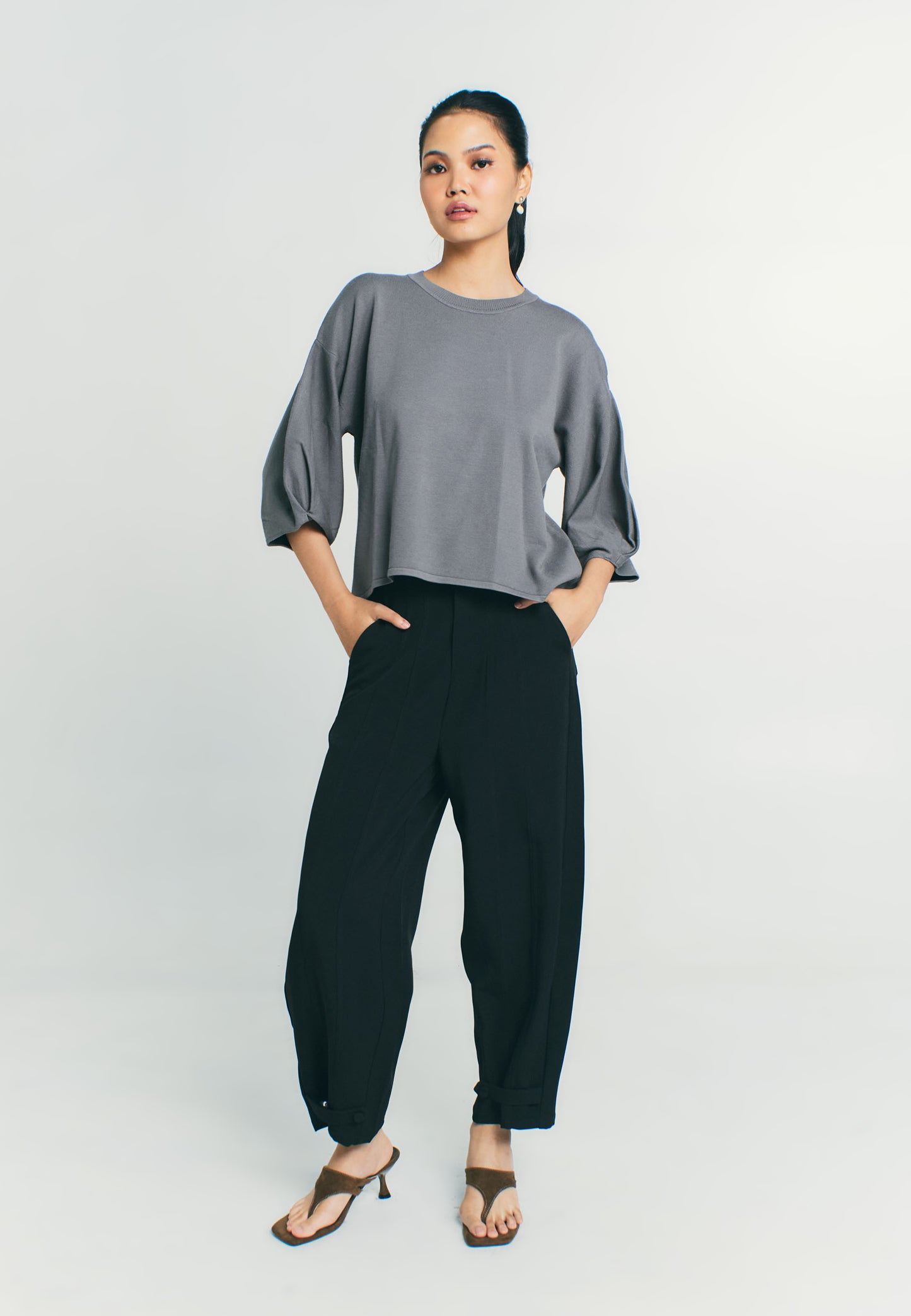 RAF Quin Quarter Sleeve Top (Gray)