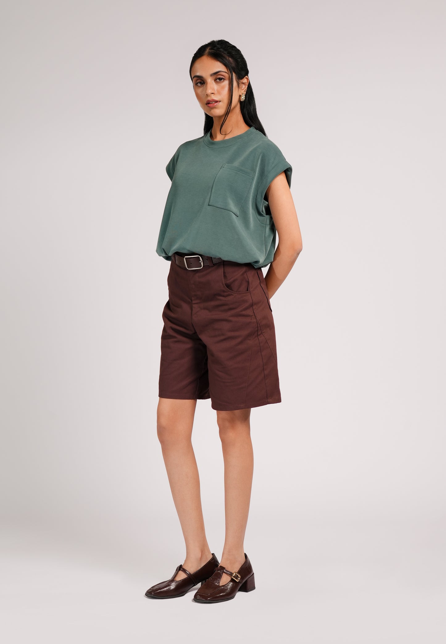 Curtee Extended Sleeve Top (Green)