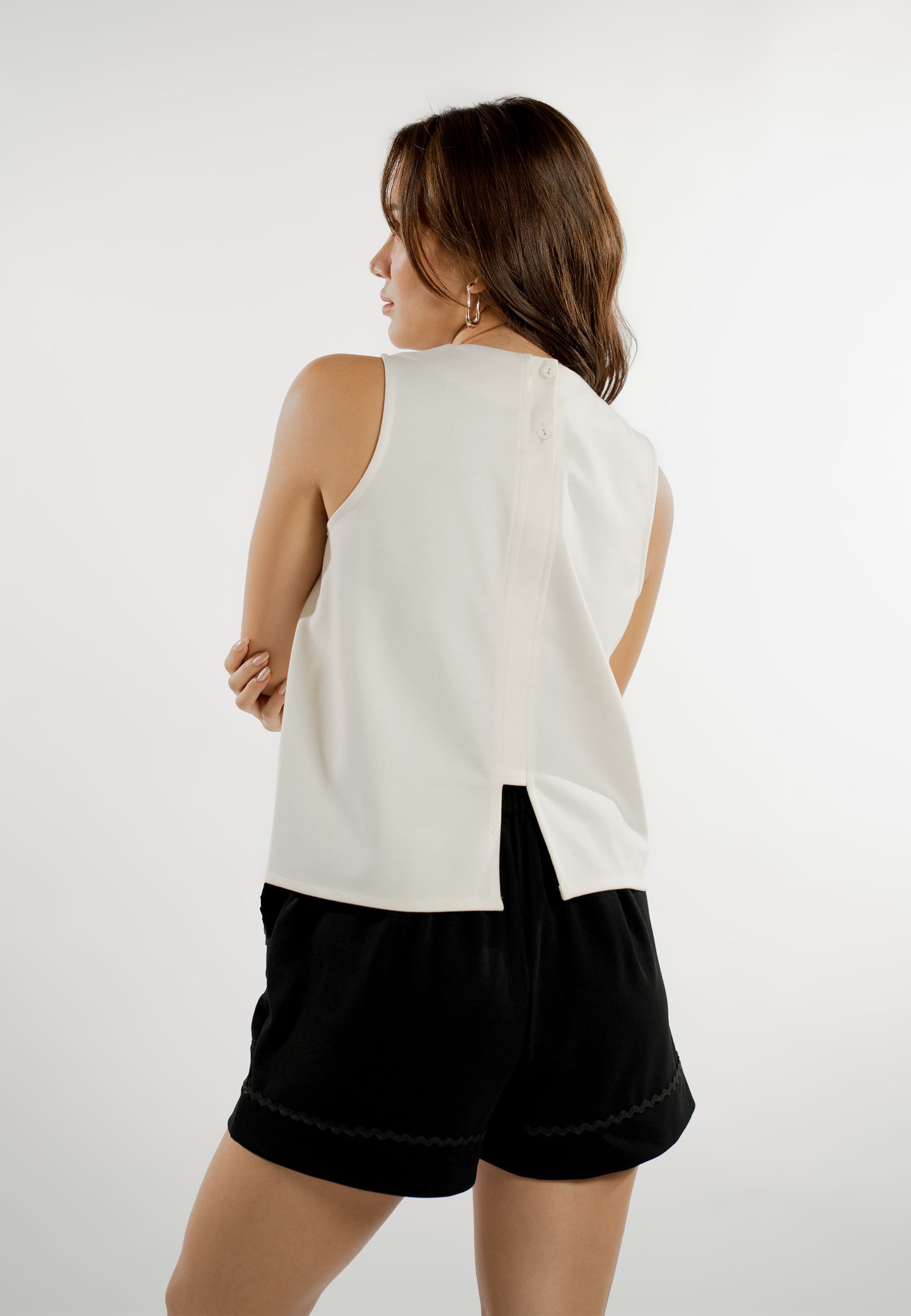 Eliette Sleeveless Top (Cream)