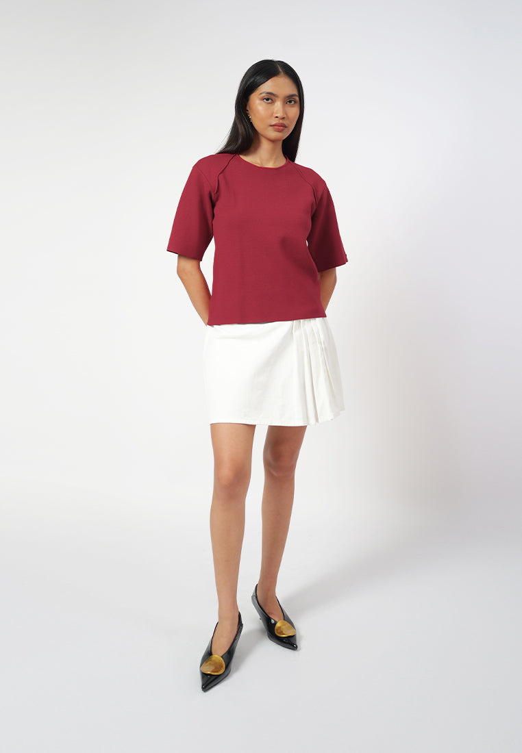 Raf Gemma Short Sleeve Top (Red)
