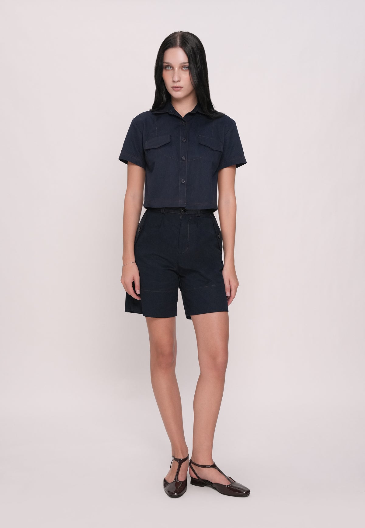 Howell Short Sleeve Top (Navy)