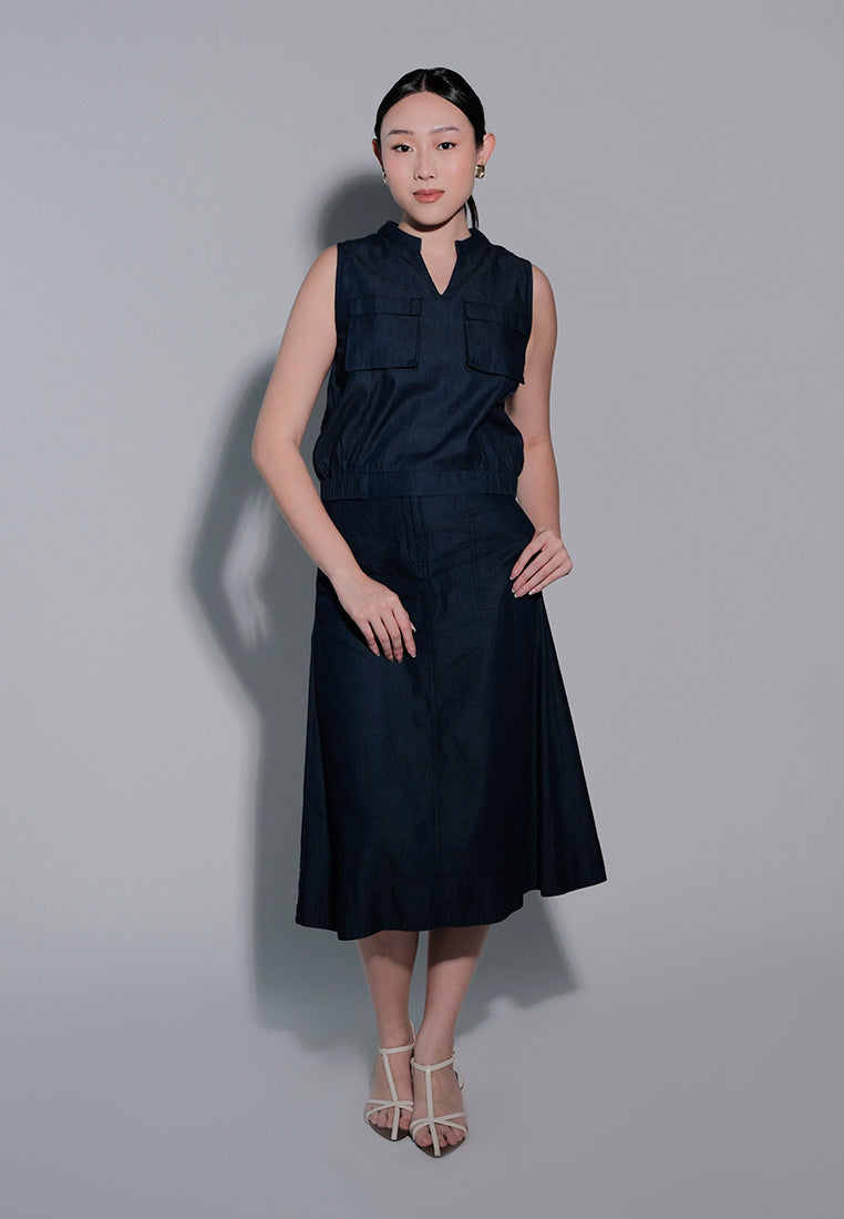 Holiday 2025 Idha Sleeveless Top (Navy Blue)