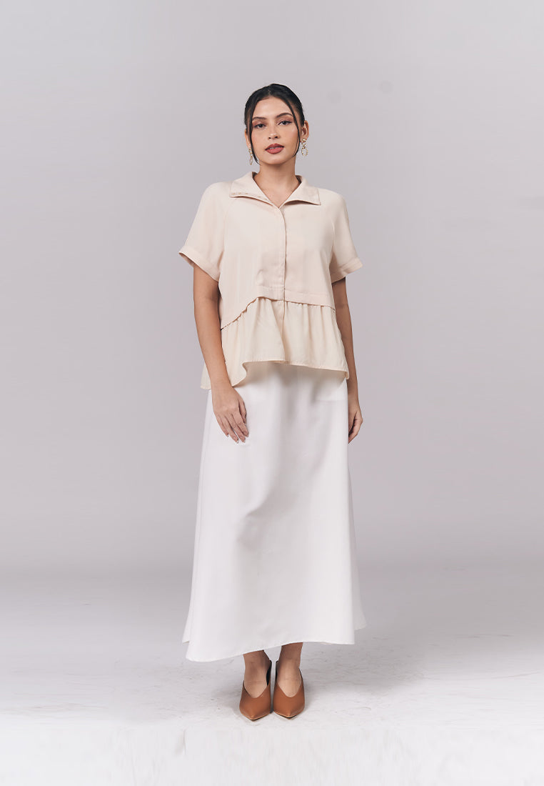 Iyla Short Sleeve Top (Cream)
