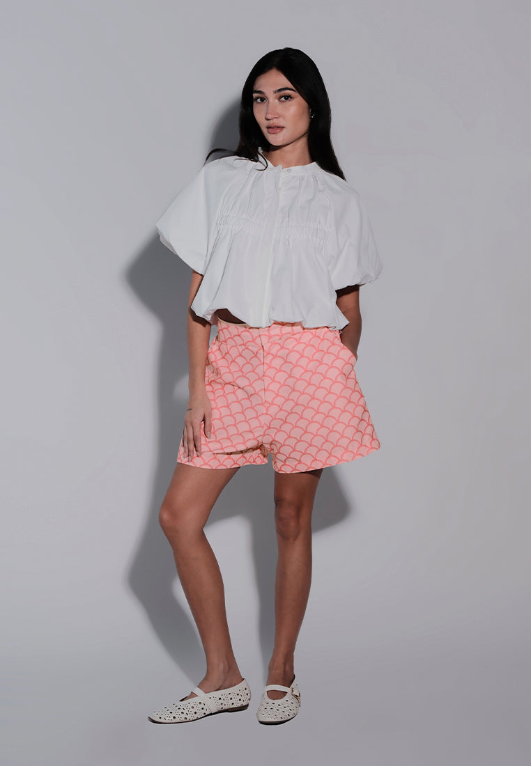 Holiday 2025 Jab Short Sleeve Top (Off White)