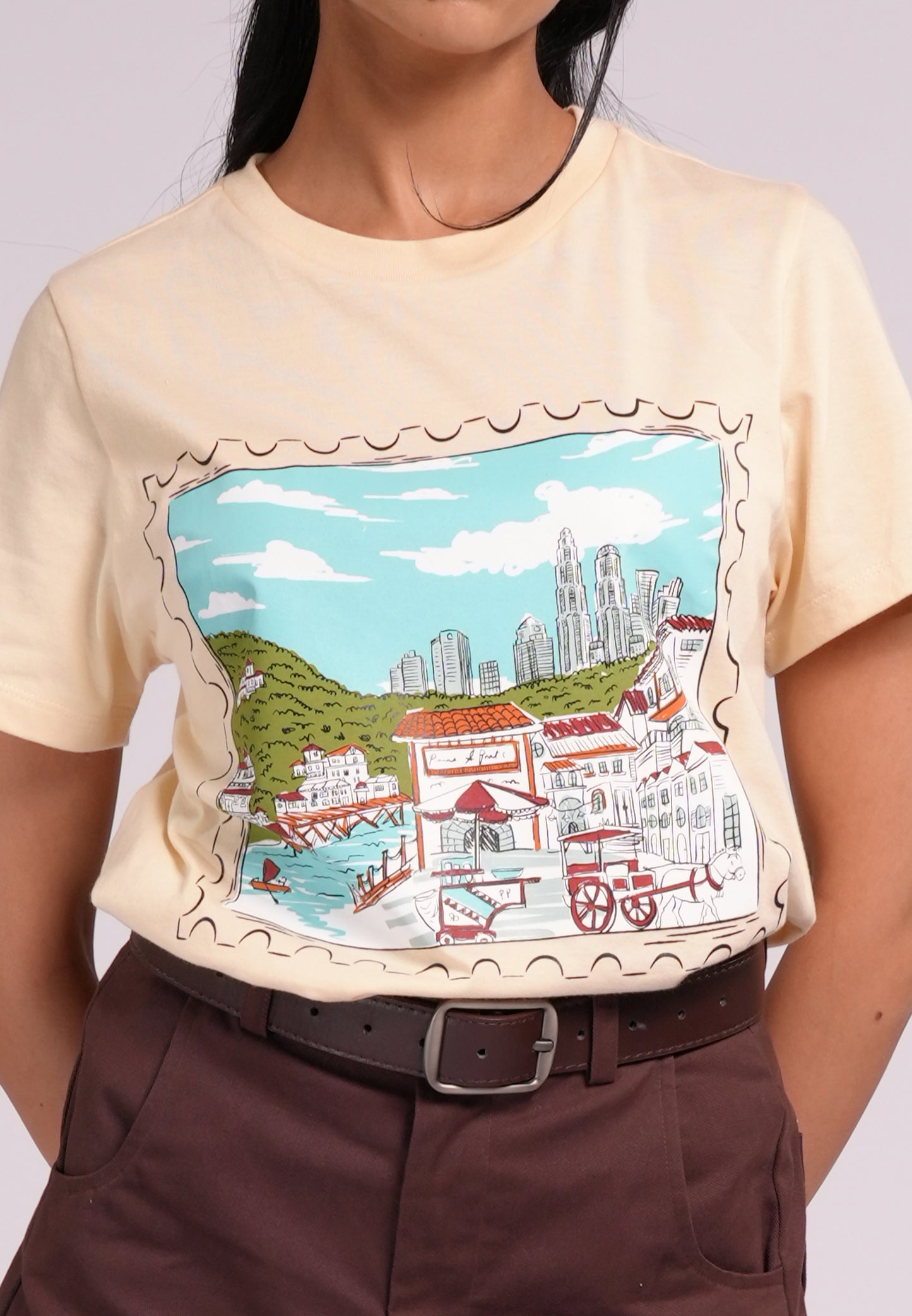 Summer Tees 2026 Perlah Short Sleeve Shirts Top (Cream)