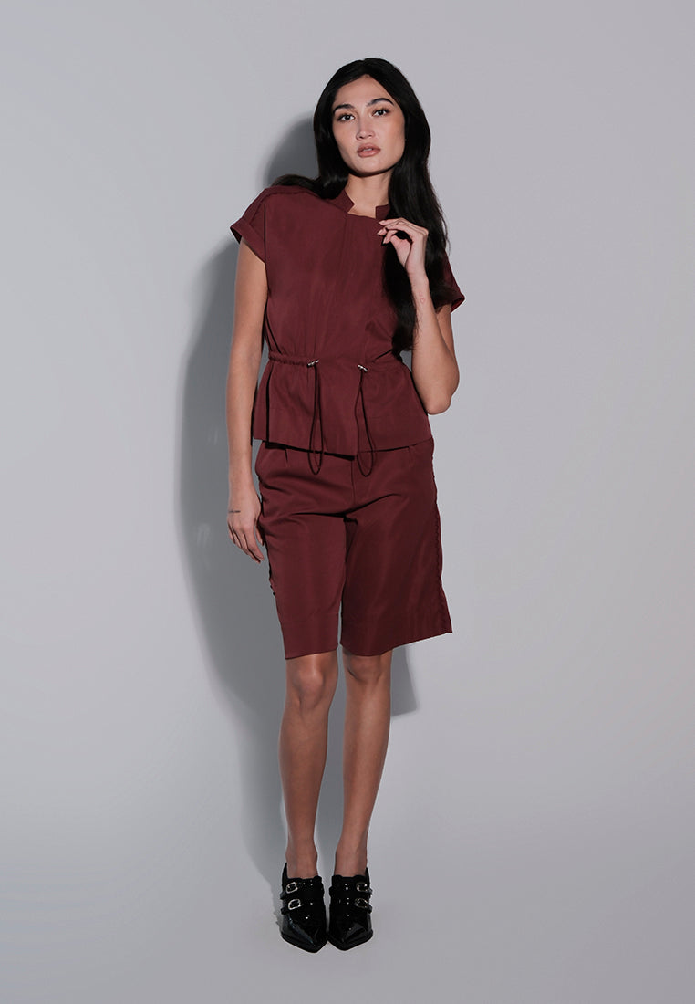 Holiday 2025 Jeopard Extended Sleeve Top (Burgundy)