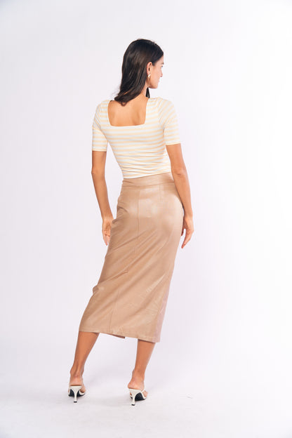 Monochromatic Abriella Skirt (Khaki)