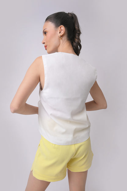 Arley Sleeveless (Scs) Top (Offwhite)