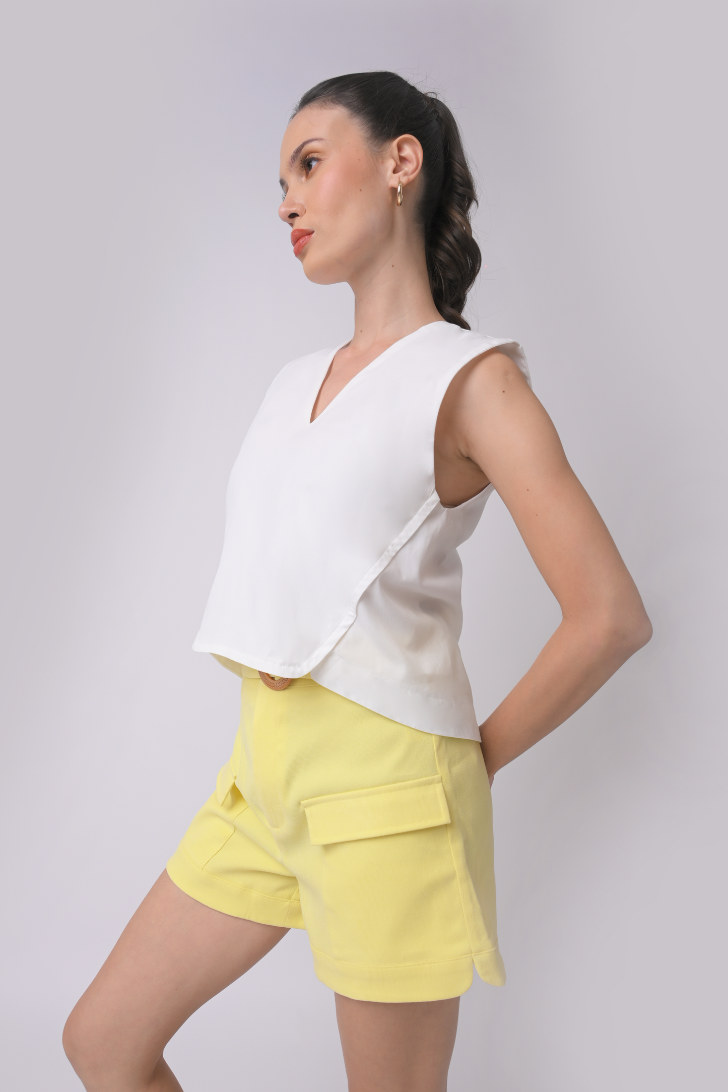 Arley Sleeveless (Scs) Top (Offwhite)