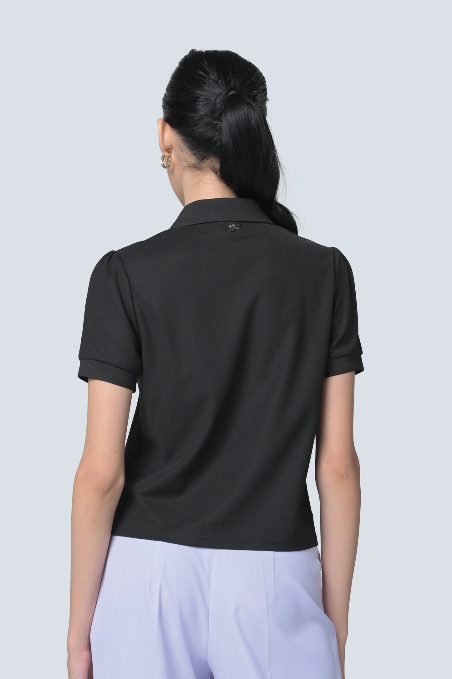 Bryce Short Sleeve Sportshirt Top (Black)