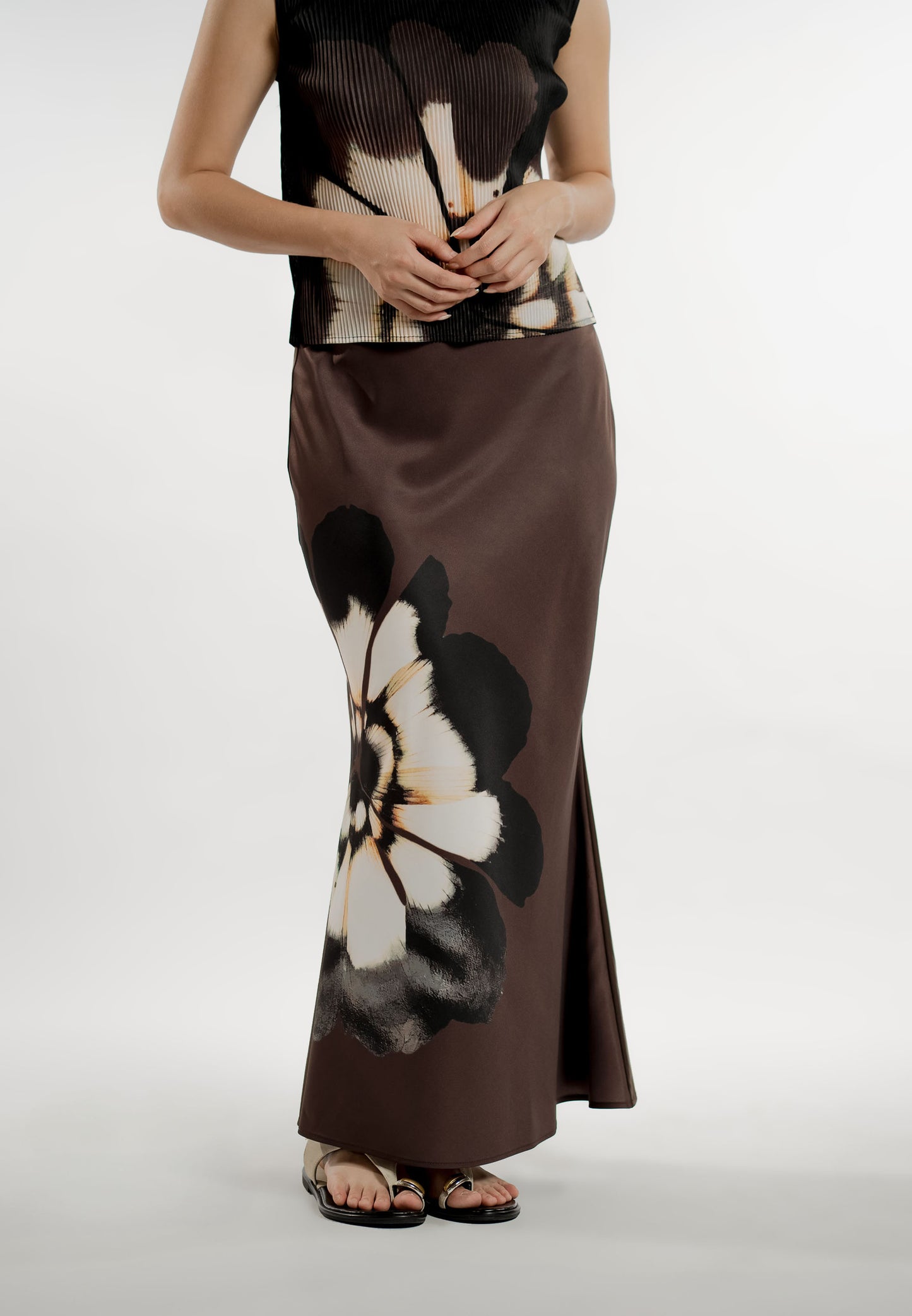 Plains & Prints Erwyn Skirt (Spot Print Brown)