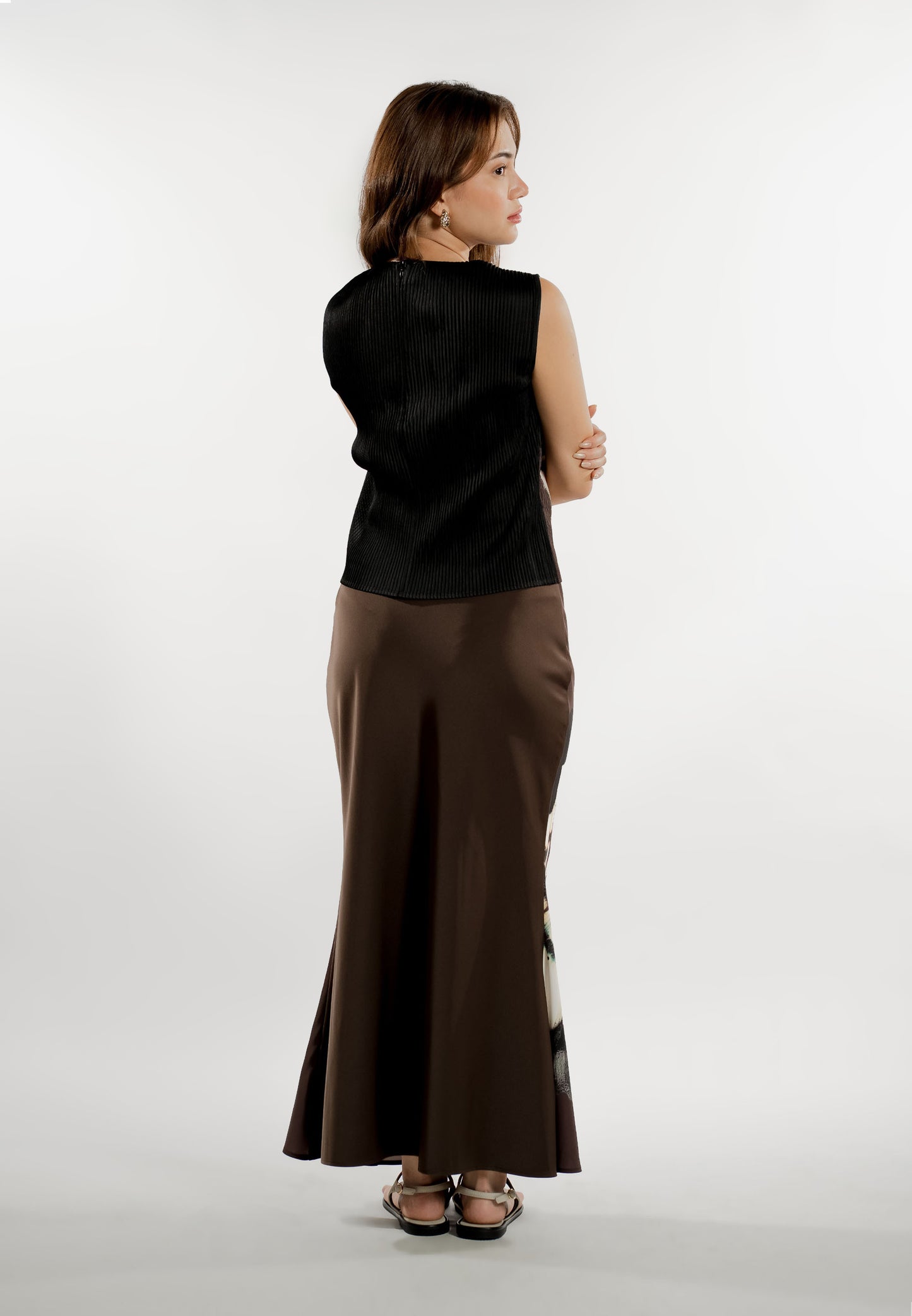 Erwyn Skirt (Spot Print Brown)