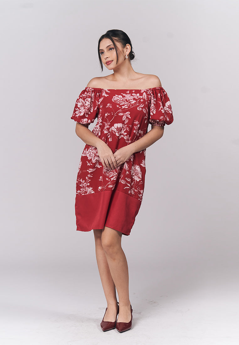 Idriss Short Sleeve Dress (Red)