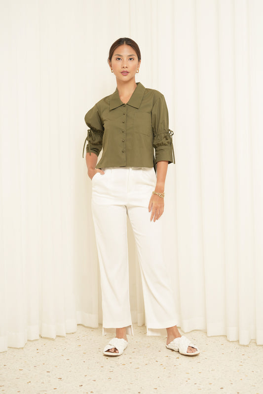 Fadia 5/8 Top (Olive)