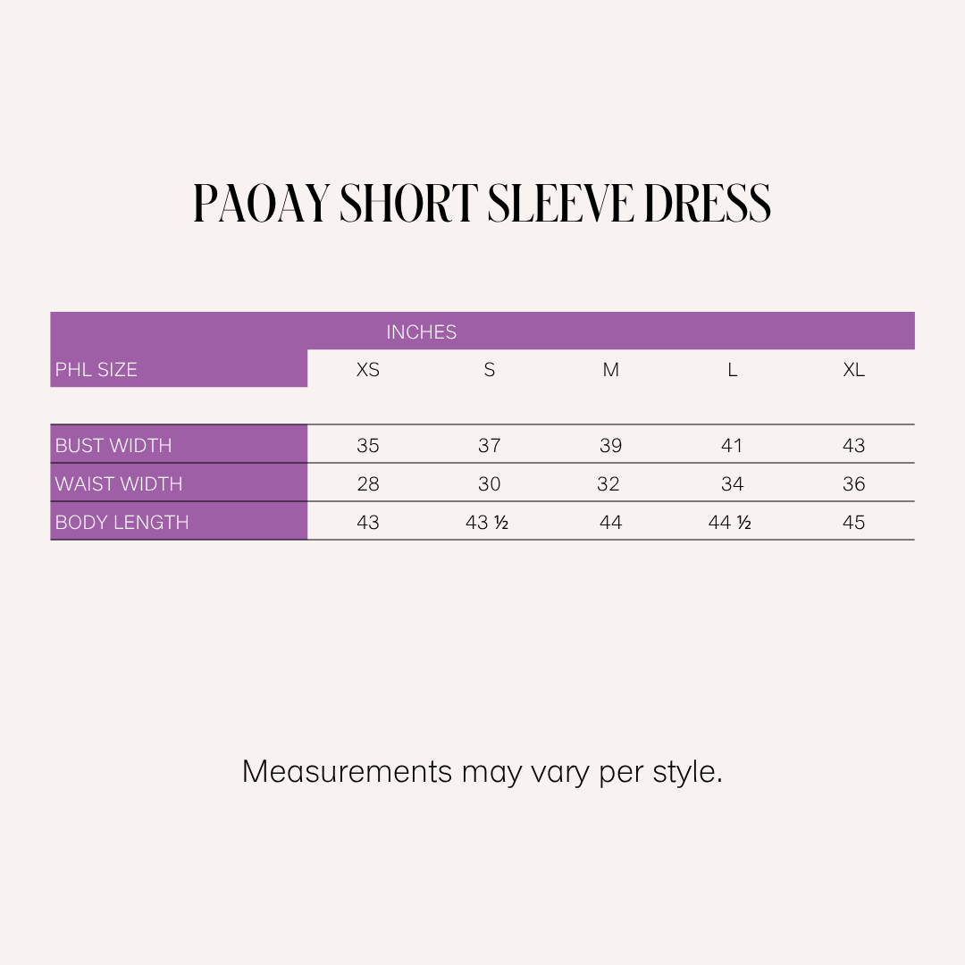 Sari- Sari Paoay Short Sleeve Dress (Brown)