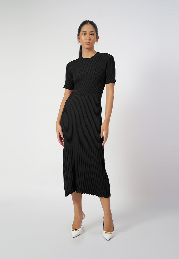 Raf Ida Short Sleeve Dress (Black)