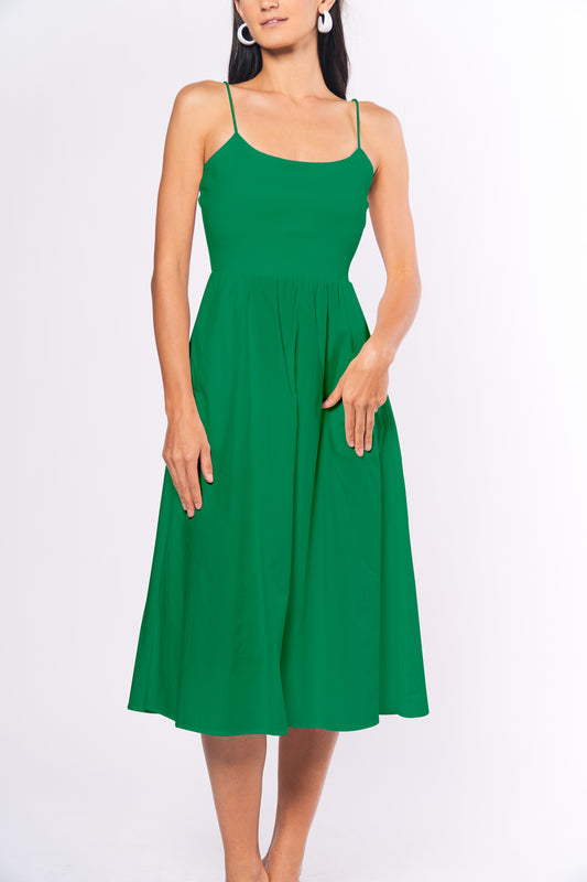 Analogous Blivy Sleeveless Dress (Green)