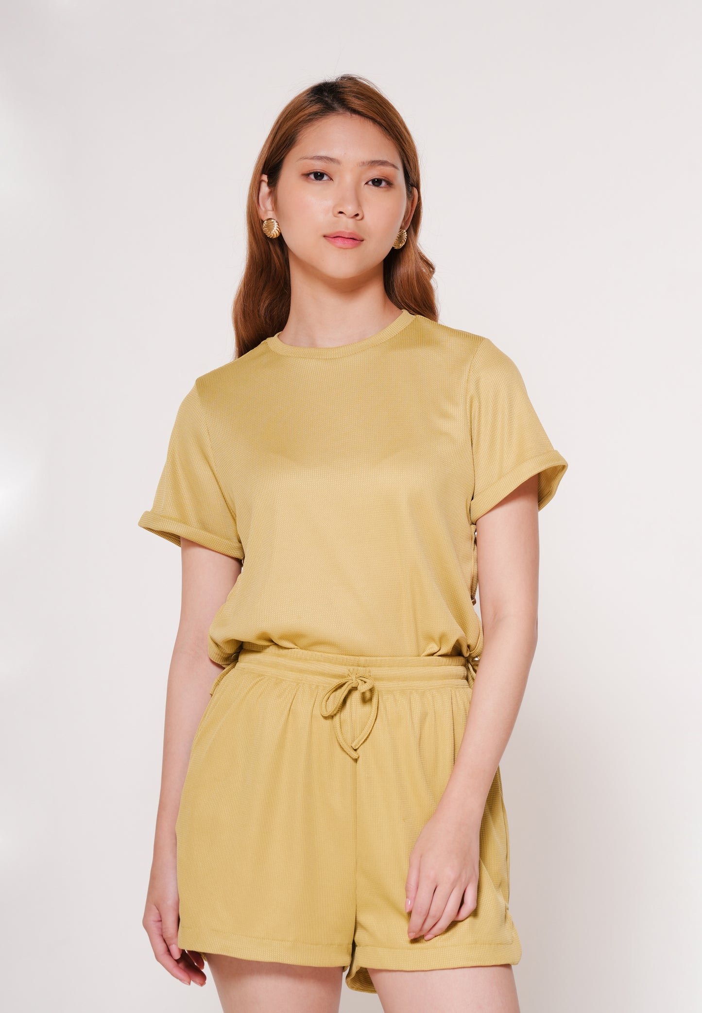 Abel Short Sleeve Top And Shorts (Lime)