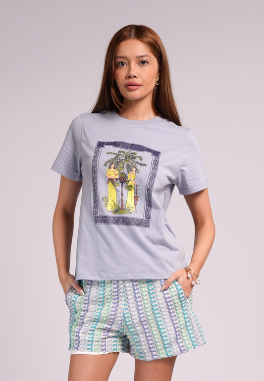 Summer Tees 2026 Amparo Short Sleeve Shirts Top (Lt.Blue)