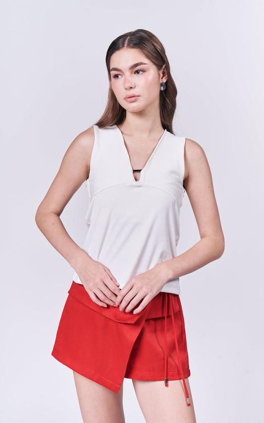 Almare Antler Sleeveless Top (Offwhite)