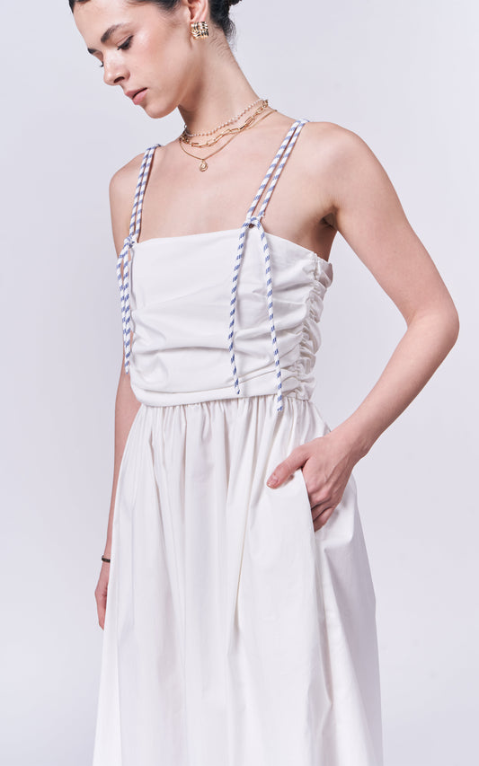 Almare Asmara Sleeveless Dress (Offwhite)