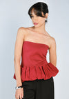 Mark Bumgarner X Vania Romoff For Plains & Prints Audrey Tube Top (Red)