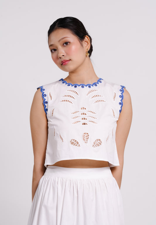 Baker Sleeveless Top (White)