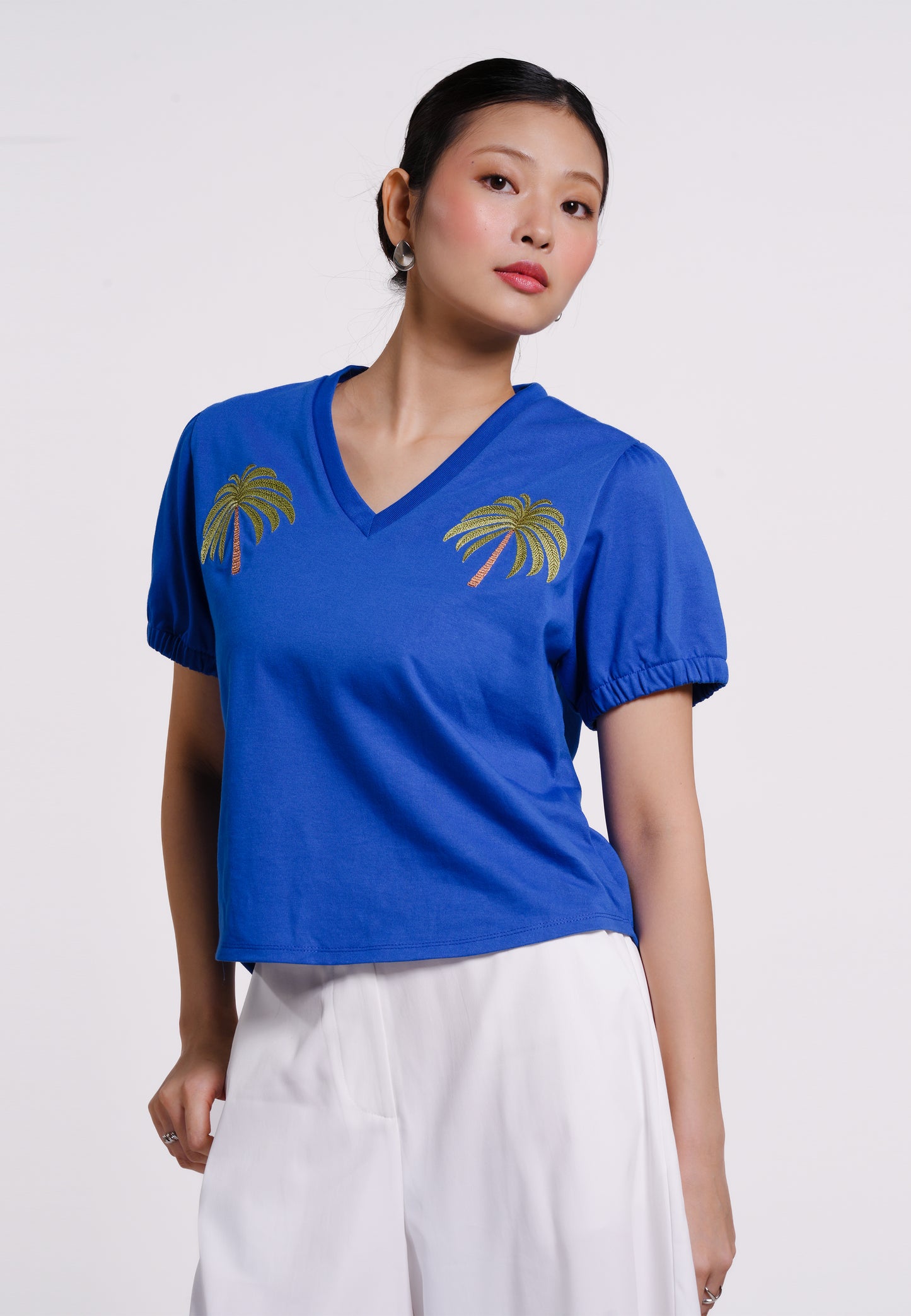 Barnaby Short Sleeve Top (Blue)