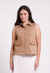 Beacon Sleeveless Top(Camel)