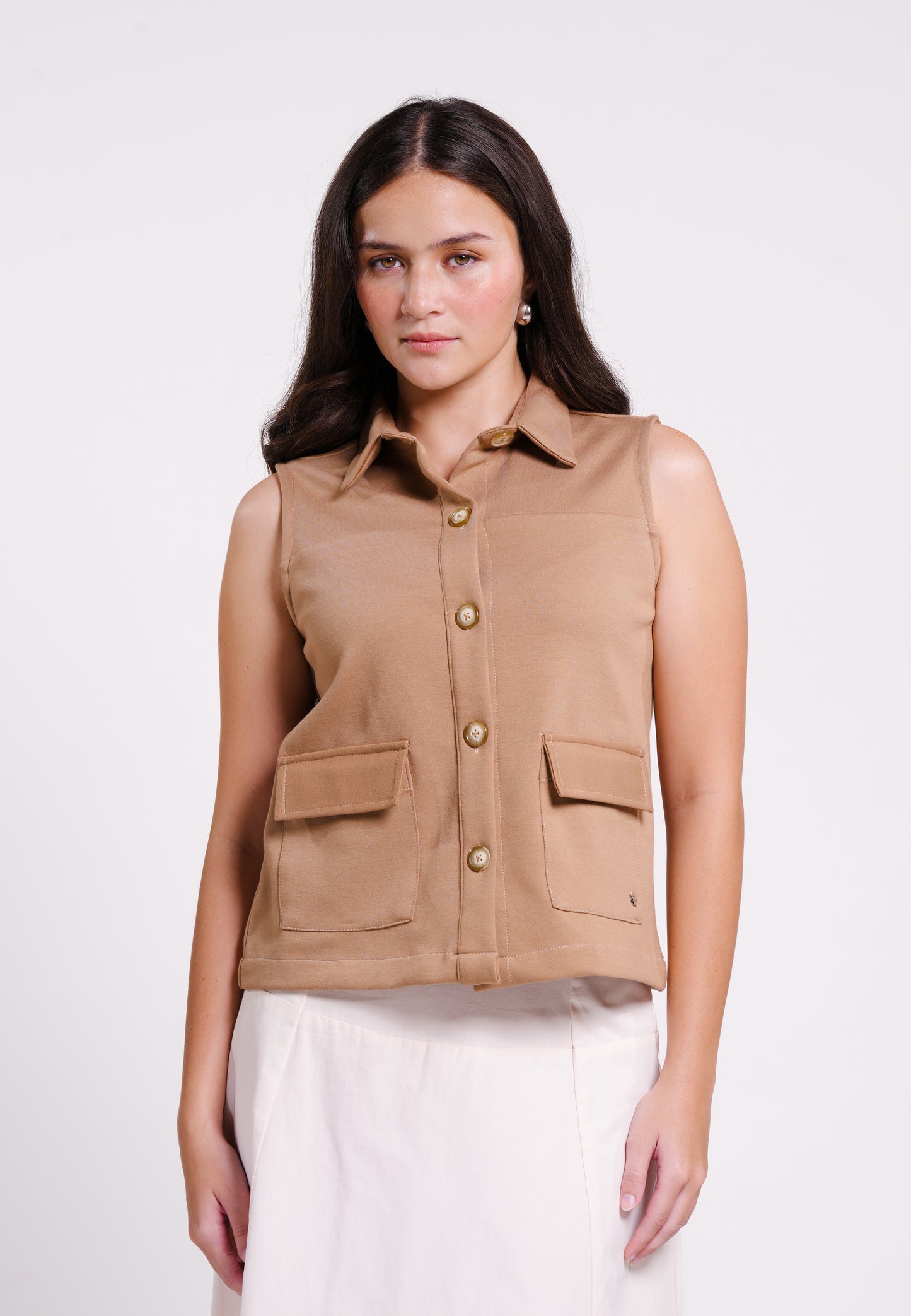 Beacon Sleeveless Top(Camel)