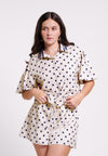 Beaufort Short Sleeve Top (Printed Beige)