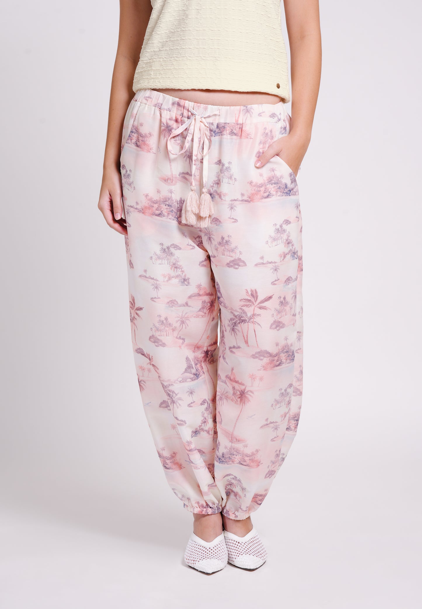 Beaux Pants (Printed Blush)