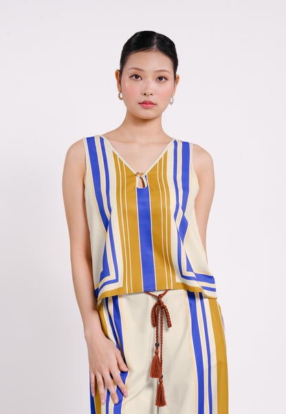 Berlin Sleeveless Top (Striped Multi)