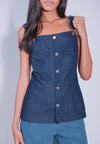 DNM Studios x Raxenne Bicolensis Sleeveless Top (Navy Blue)